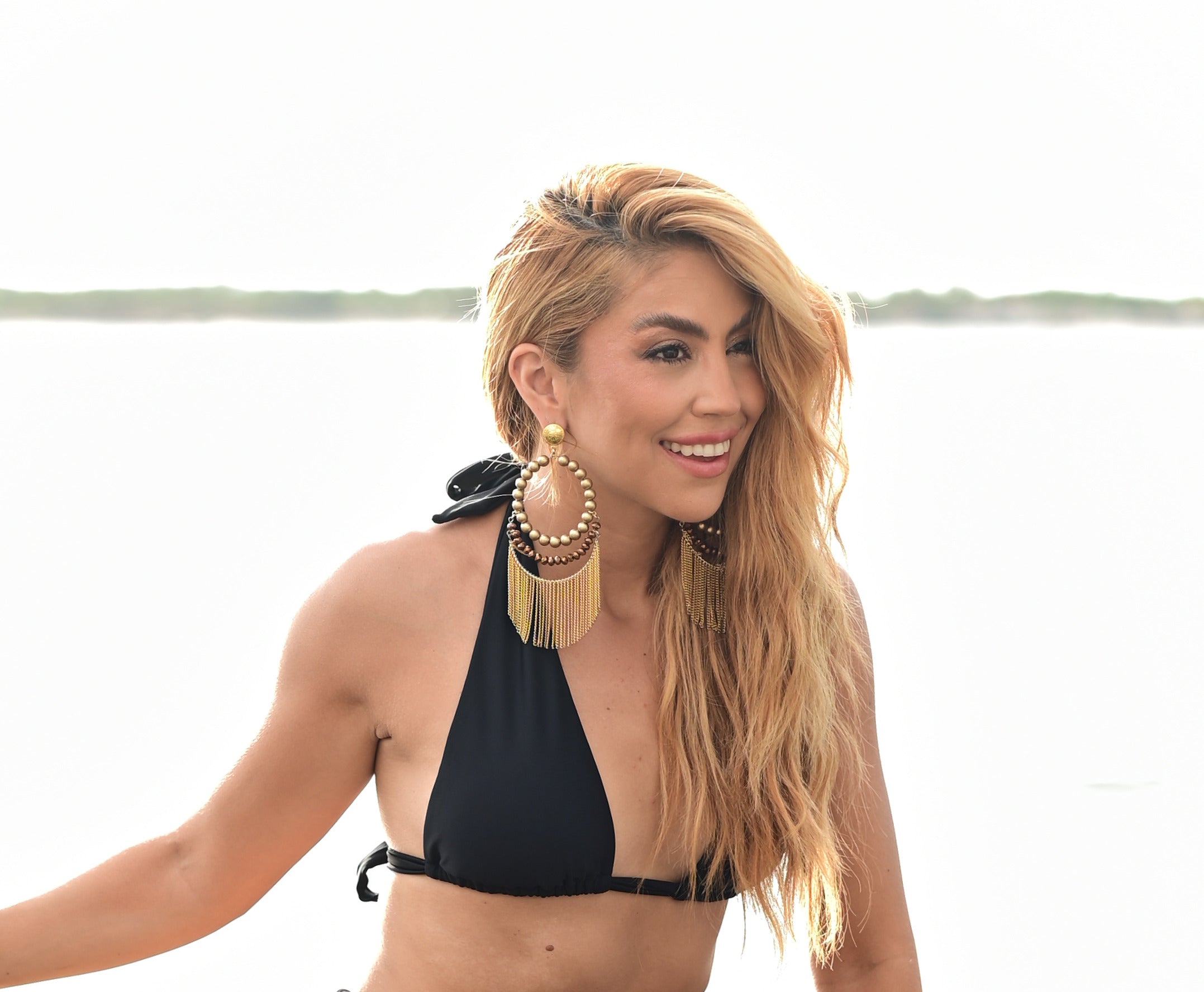 Noir Classico Halter Triangle Top