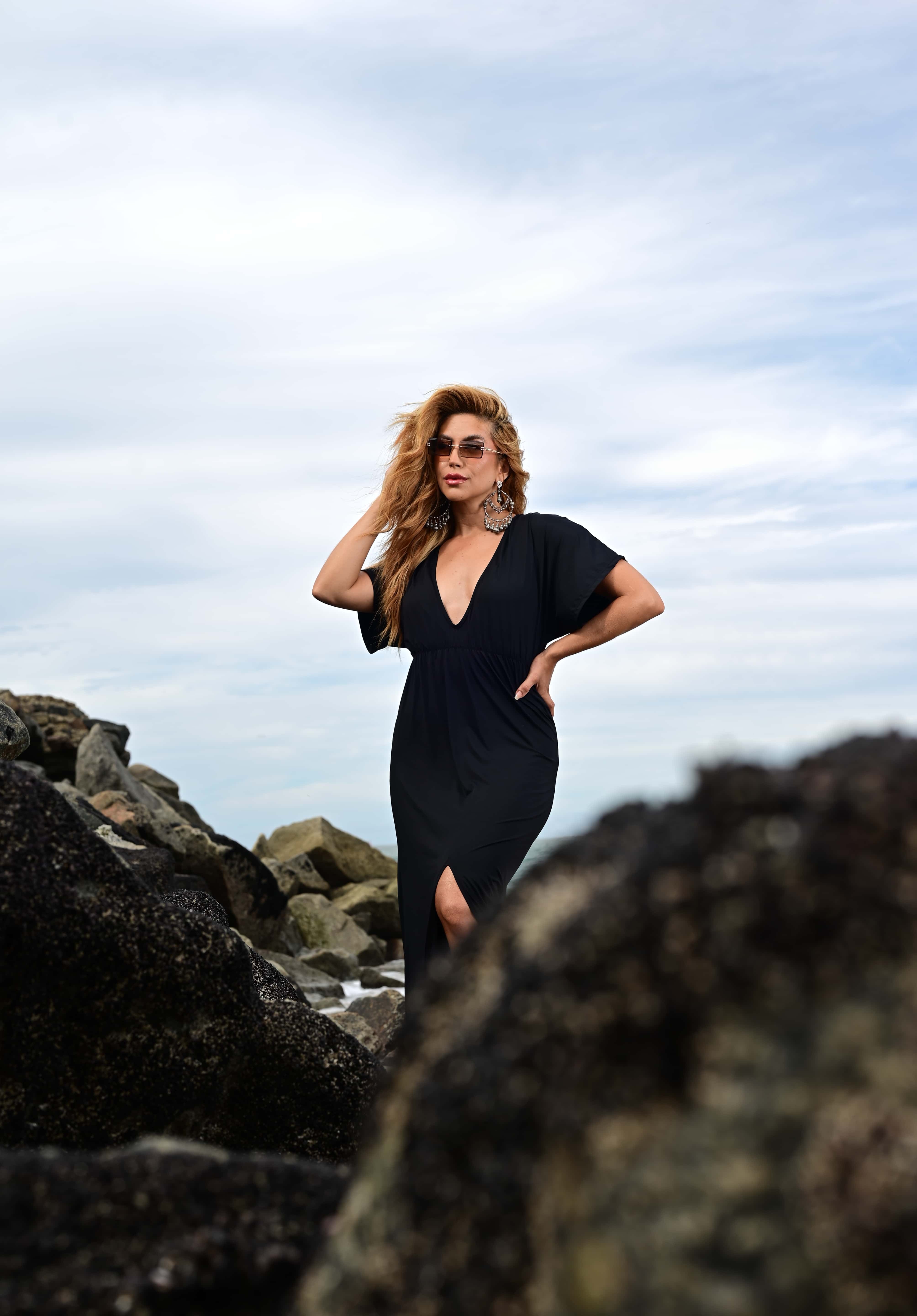 Noir Vela Long Dress