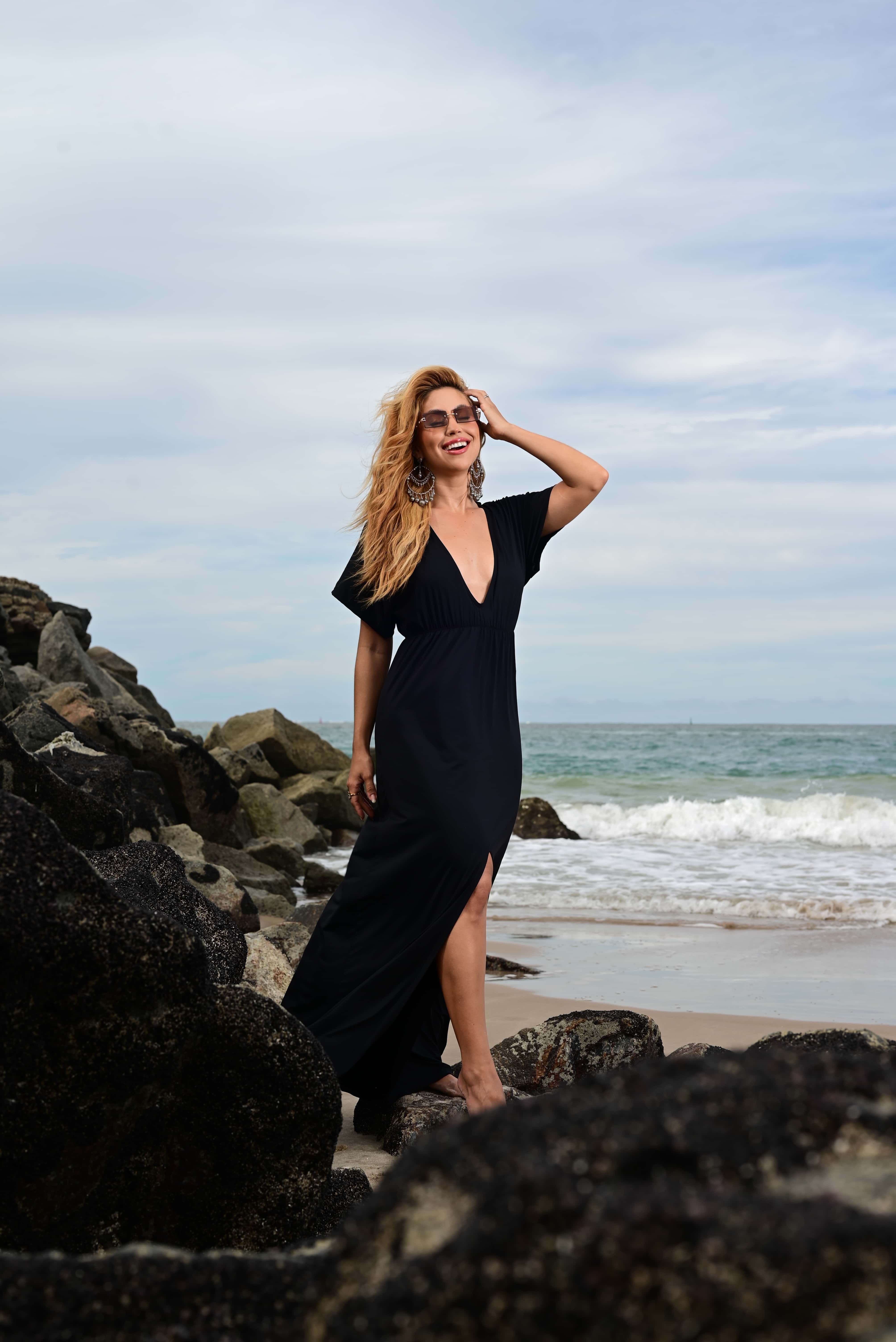 Noir Vela Long Dress XS / Black