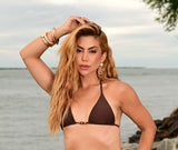 Cocoa Lua Beaded Triangle Top